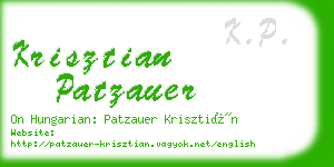 krisztian patzauer business card